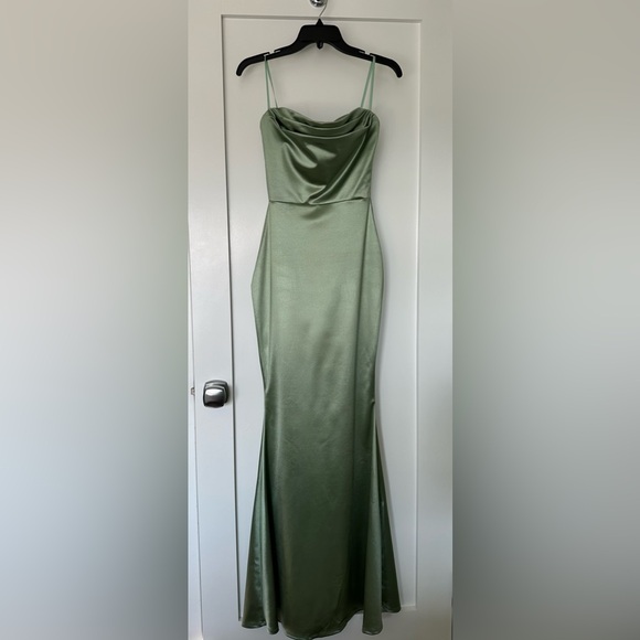 Priscilla Formal Satin Strapless Mermaid Dress - Brand new! Tags on! Never worn! - Picture 5 of 15
